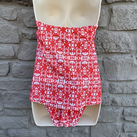 Converse One Star Orange Two Piece Swim Suit Bikini Set Strapless Ring Medium M - Picture 6 of 9